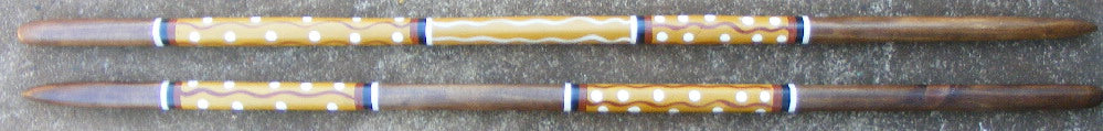 Traditional Woman's Digging Stick Hand-Painted