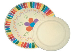 Paper Plates White 23cm Diam 50pcs