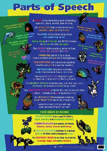 Parts of Speech Double-Sided Poster