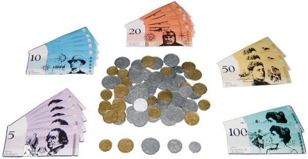 Coins and Notes 104pcs