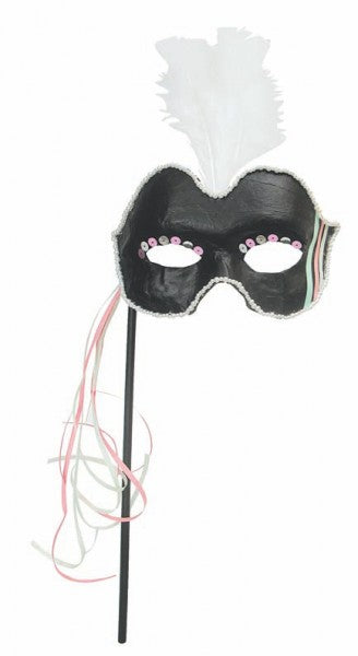 Papier Mache Eye Mask On Stick 10pcs