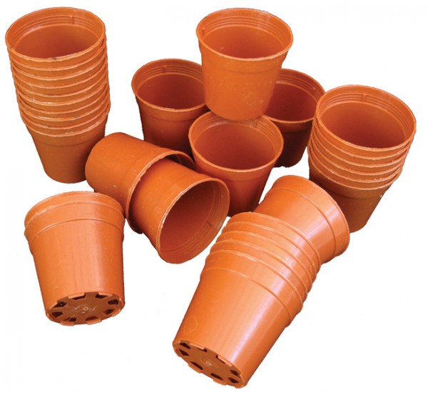 Mini Terracotta Plastic Pots 30pcs
