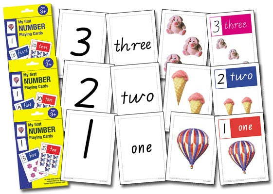 Count to 10 Flash Cards – NSW, VIC or QLD Font