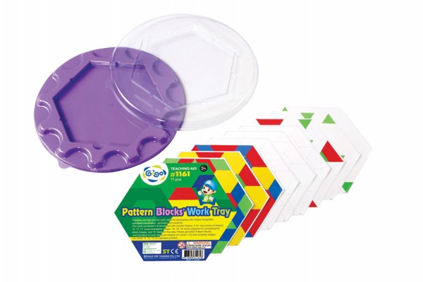 Work Cards In Tray for Pattern Blocks 10pcs