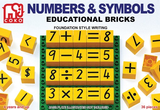 Coko Numbers and Symbols Bricks 36pcs
