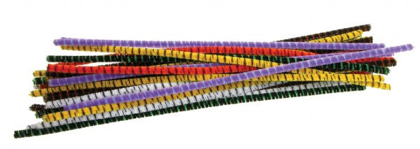 Chenille Stems Striped 100pcs