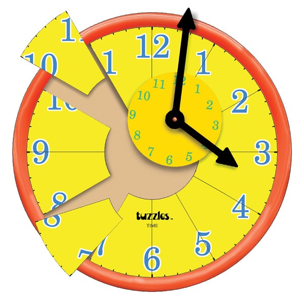 Tuzzle Time Raised Clock Puzzle 13pcs