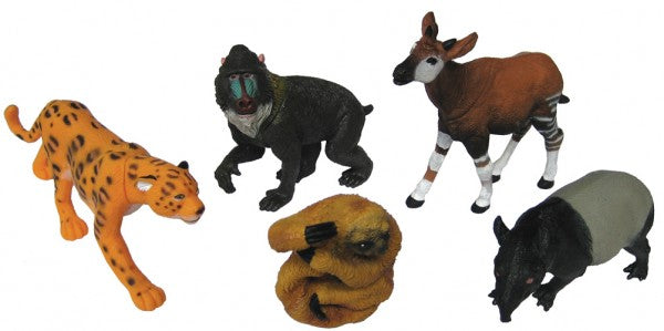 Rainforest Animals Medium 5pcs