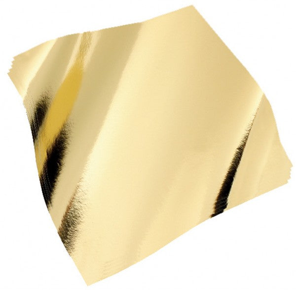 Large Metallic Gold Paper Squares 100 Sheets 254mm