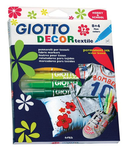 Giotto Fabric Markers 12pcs
