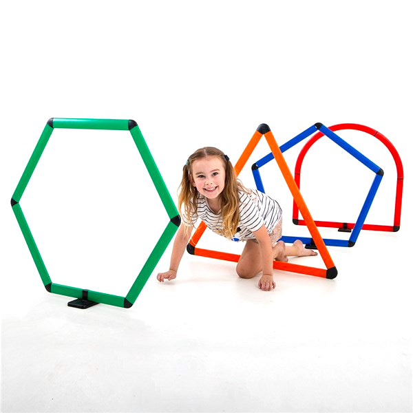 Geo Shapes Obstacle Course – 6 Piece Crawl-Through Set