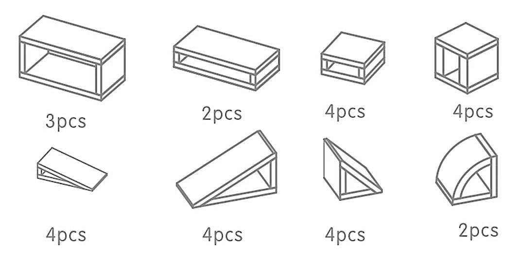 Coloured Outdoor Hollow Blocks 27pcs