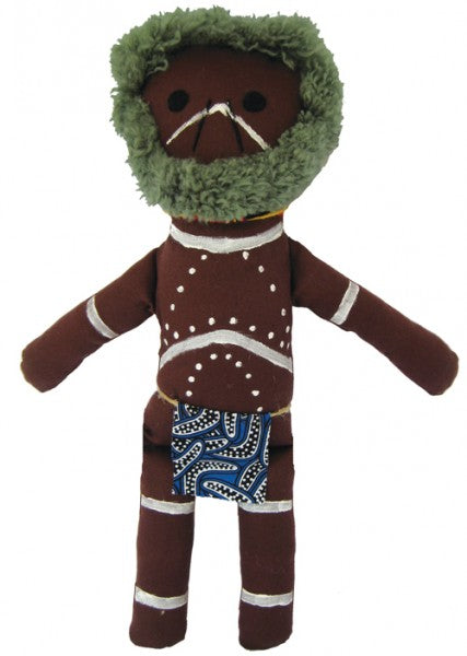 Aboriginal Elder/Uncle Doll – 36cm Handcrafted Fabric Doll