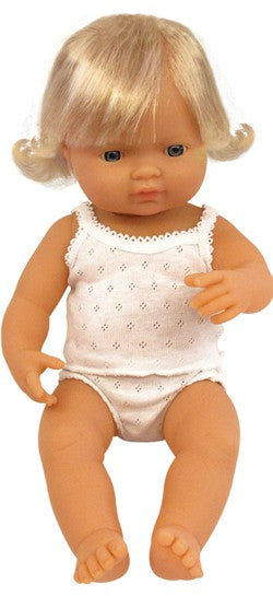Caucasian Girl Doll 40cm With Hair