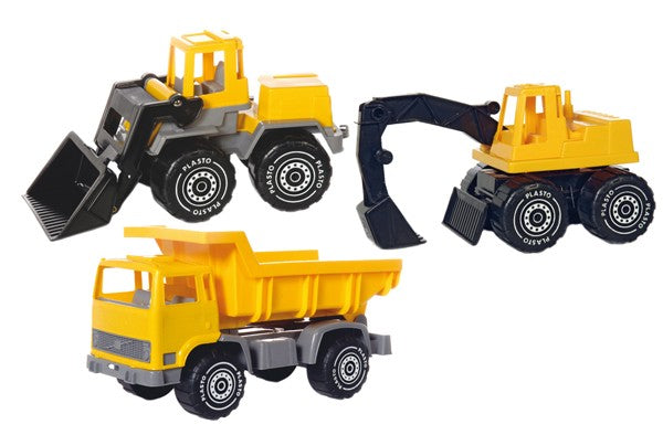 Plasto Large Loader, Large Digger and Large Dumper Set 3pcs