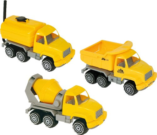 Plasto Petrol Tanker, Cement Mixer and Dumper Set 3pcs