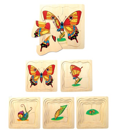Life Cycle of the Butterfly 5 Layer Puzzle 20pcs