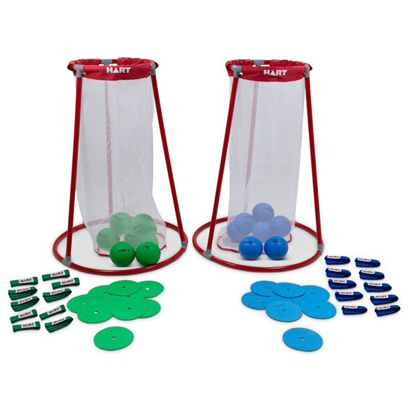 Freestanding Basketball Stands with Nets, Balls, Disc Markers and Sashes Set 120cmH