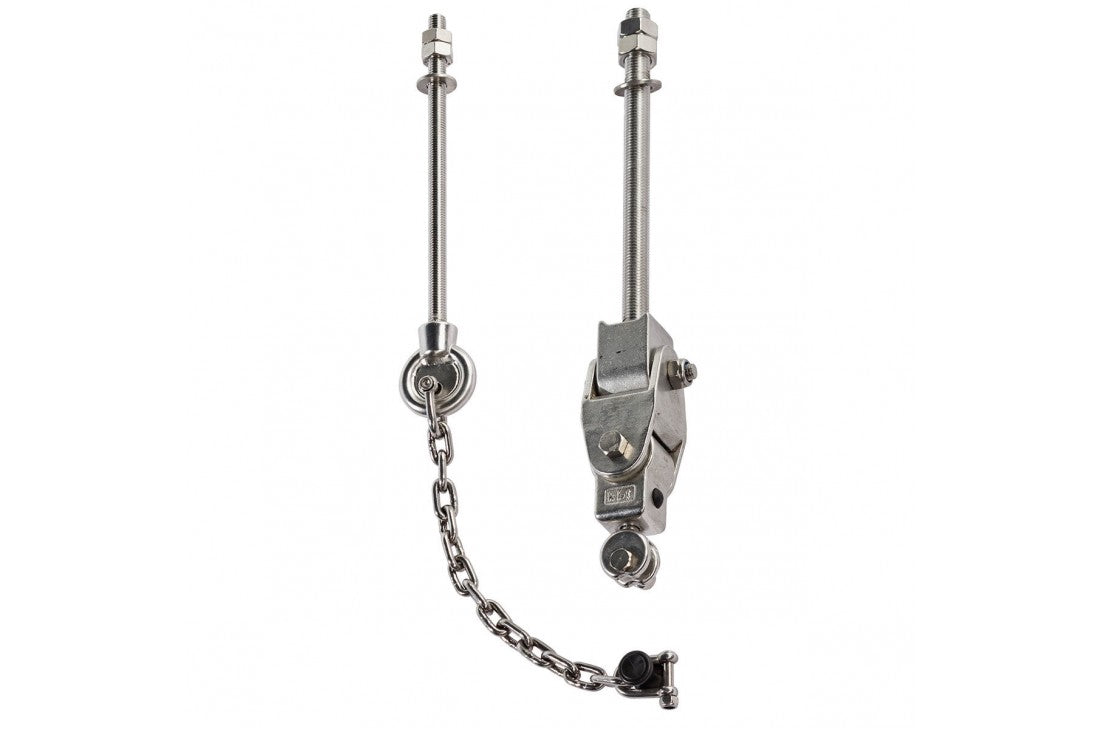 Commercial BOLT THROUGH Swing Hook with Cardan Joint and Safety Chain