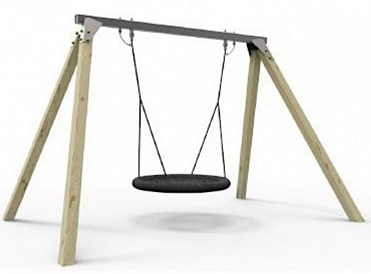 Commercial Grade Birds Nest Swing FRAME Galvanized Steel Top Bar With Timber Legs 115 x115
