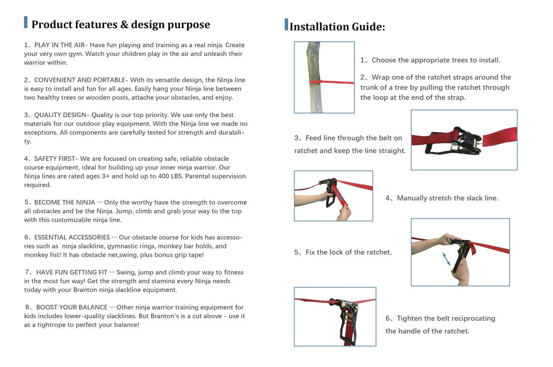 Ninja Complete Slackline Swinging Set