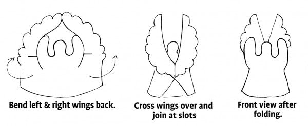 Cardboard 3D Angels 10pcs