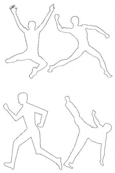 Cardboard People in Action 20pcs