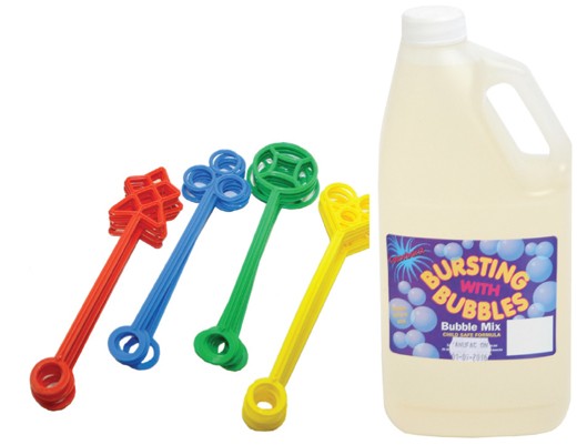 Bubble Wands 24pcs and Bubble Mix 2ltr