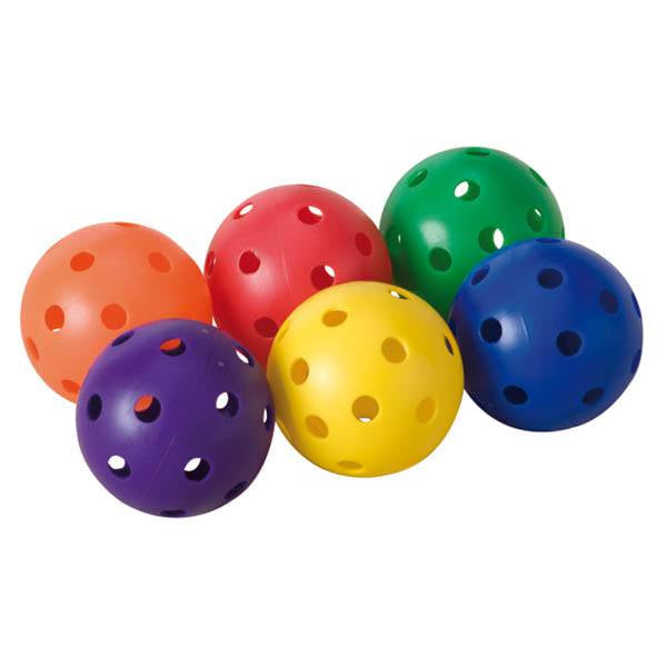 Rainbow Wiffle Balls – Set of 6 Lightweight Training Balls