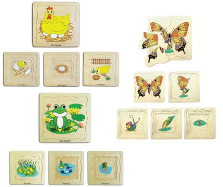 Life Cycle Layer Puzzles Set of 3