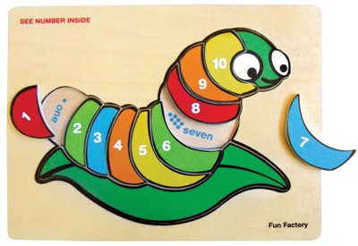Silkworm Numbers Puzzle 12pcs