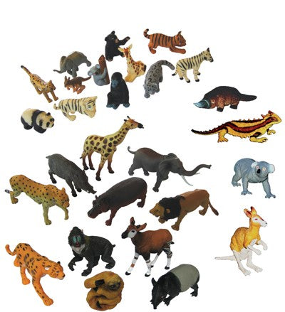 Collection of Aussie, Rainforest, African and Baby Animals 28pcs