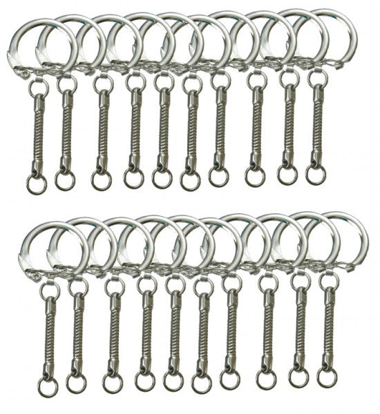 Key Chains Silver 20pcs