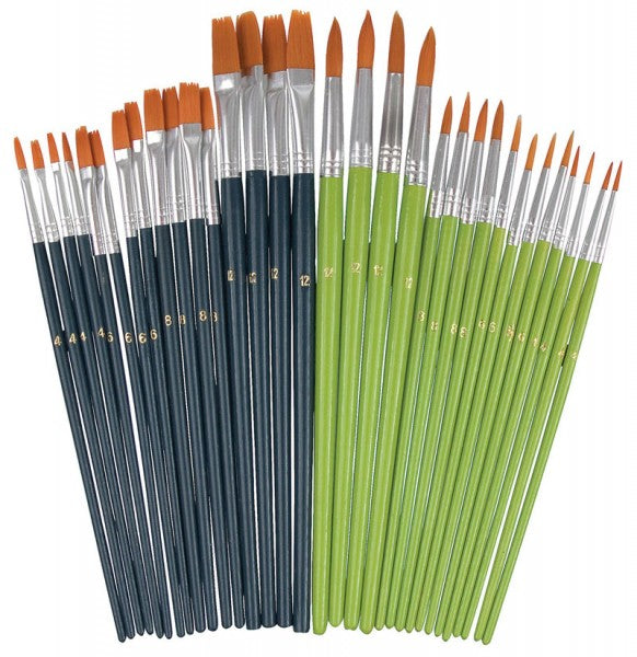 Bulk Taklon Brushes Set 32pcs