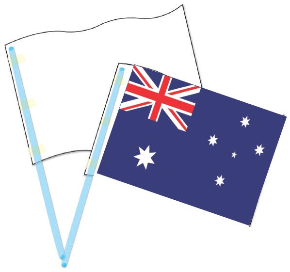 Blank Card Flags with Plastic Poles 30pcs