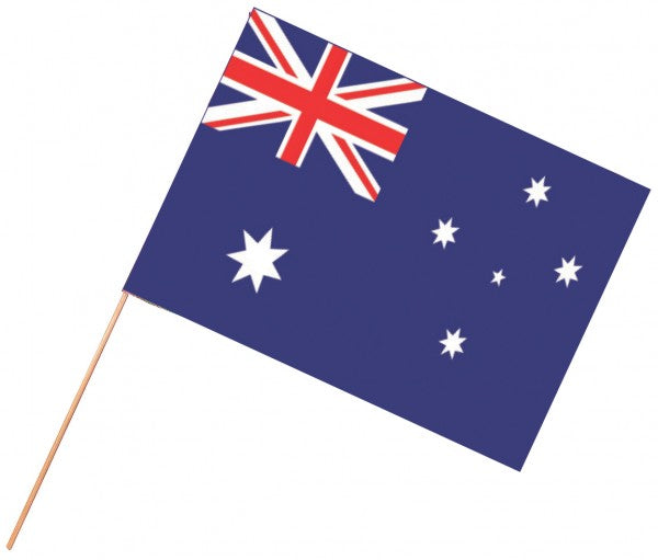 Large Calico Flag Blanks with Wooden Poles 30pcs