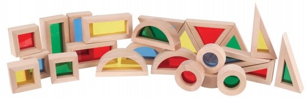 Light and Colour Blocks – 24pcs Wooden Sensory Play Set