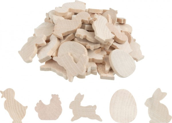 Easter Wooden Shapes 90pcs