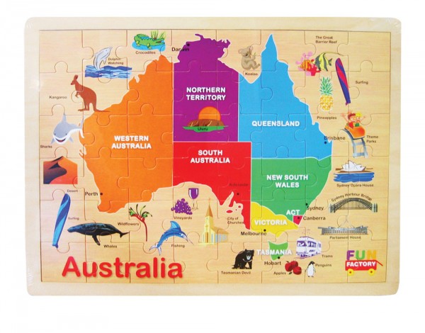 Australian Iconic Map Puzzle 48pcs