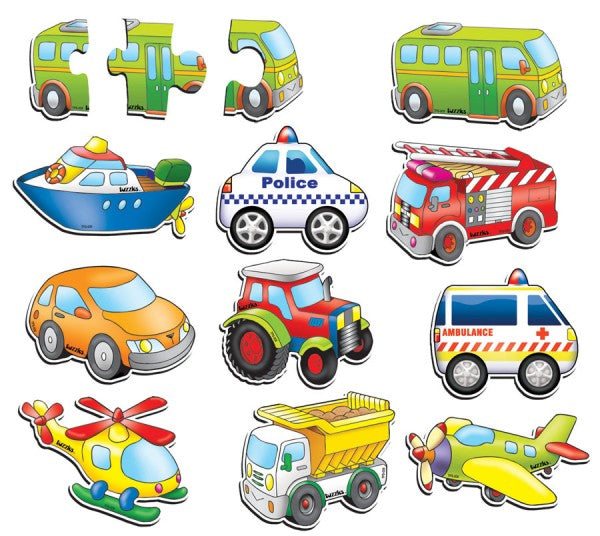 Transport Puzzle Set of 10