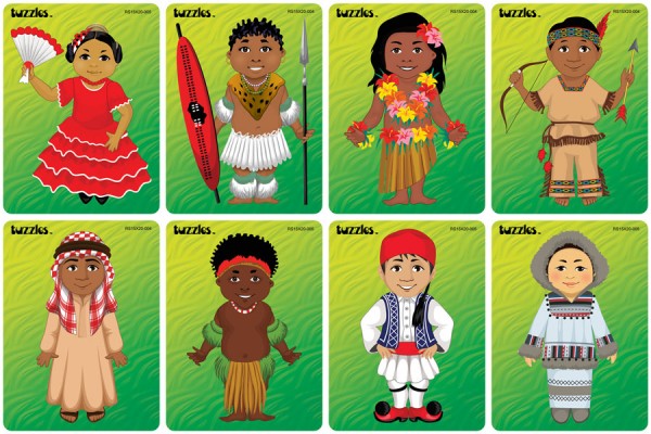 Children of the World (B) Raised Set of 8