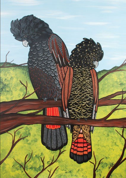 Red-Tail Black Cockatoo A3 Puzzle 48pcs