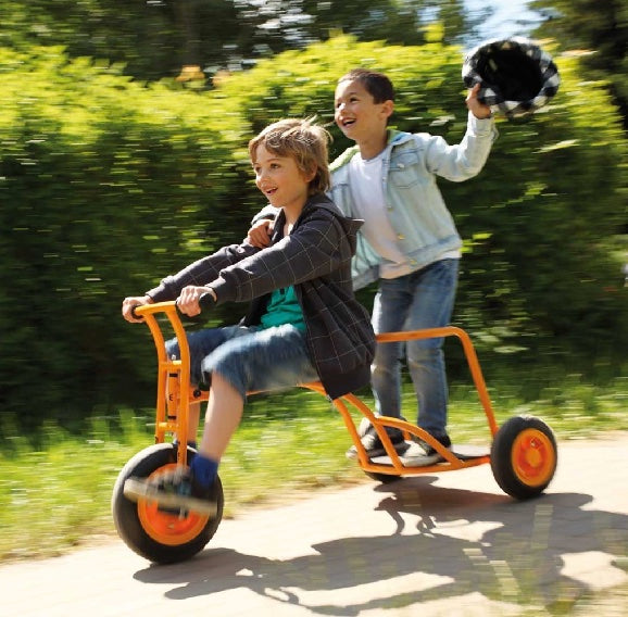 TT Series Chariot Trike – 2 Rider Childcare Tricycle with Passenger Platform