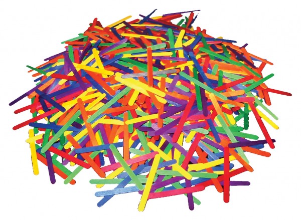 Popsticks Coloured 1000pcs