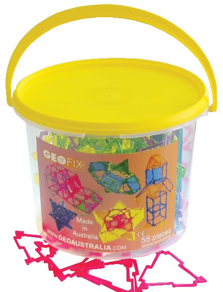 Geoshapes Crystal Fluoro in Tub 55pcs