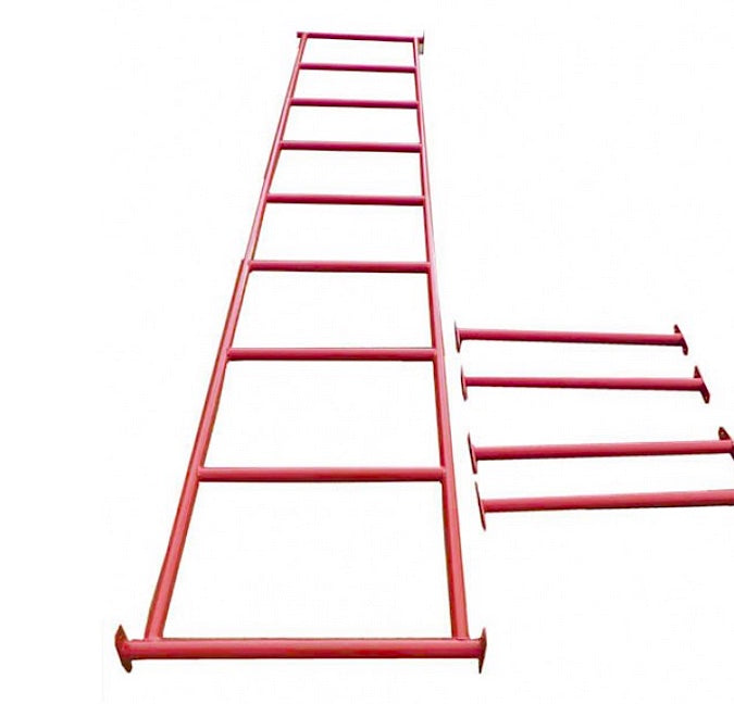 Monkey Bar 3mL x 60cmW with Step Up Bars RED