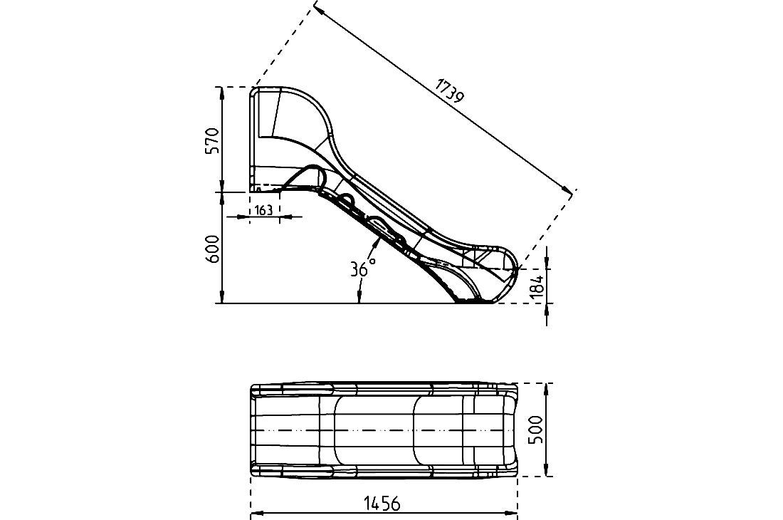 Commercial Grade Bronco Slide 1.74mL x .6mH Red
