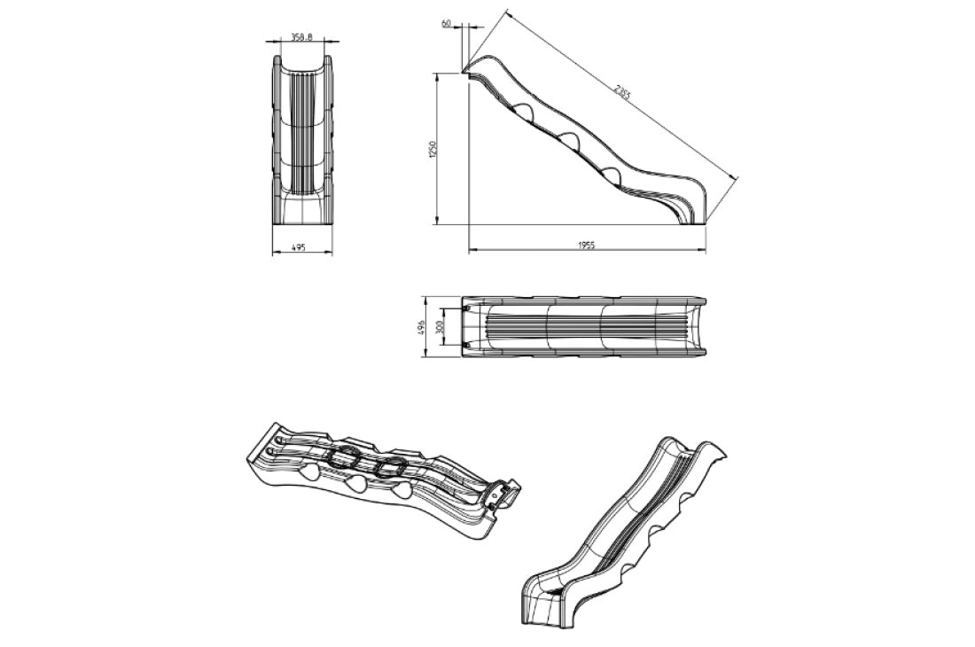 Commercial Grade Optima WAVY Slide 2.35mL x 1.25mH Lime
