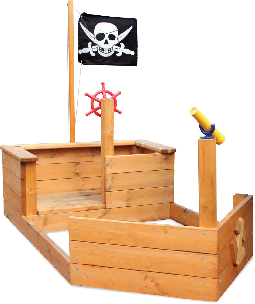Solid Pine Pirate Ship