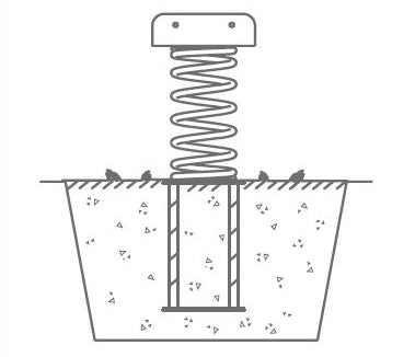 Stainless Steel and Timber RODEO Spring Rocker - In Ground Anchor